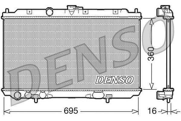 Радиатор двигателя NISSAN PRIMERA (02-) DRM46027 DENSO