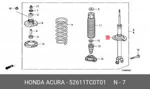 Амортизатор подвески 52611-TC0-T01 HONDA
