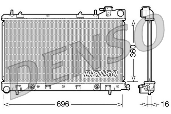Радиатор системы охлаждения ДВС DRM36002 DENSO